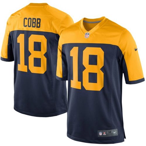 Nike Packers #18 Randall Cobb Navy Blue Alternate Youth Stitched NFL New Elite Jersey